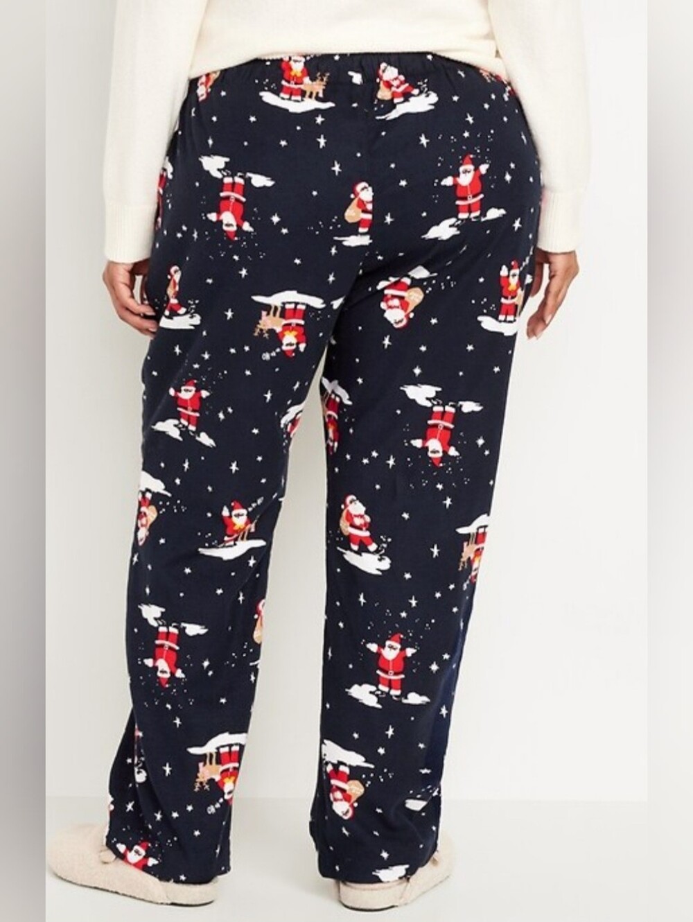 New OLD navy Santa Claus Christmas Flannel Lounge Pajama Pants 4x 28 30